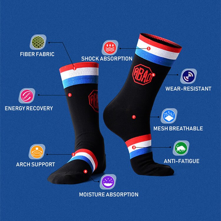 Quick-dry Striped Basketball Socks Breathable