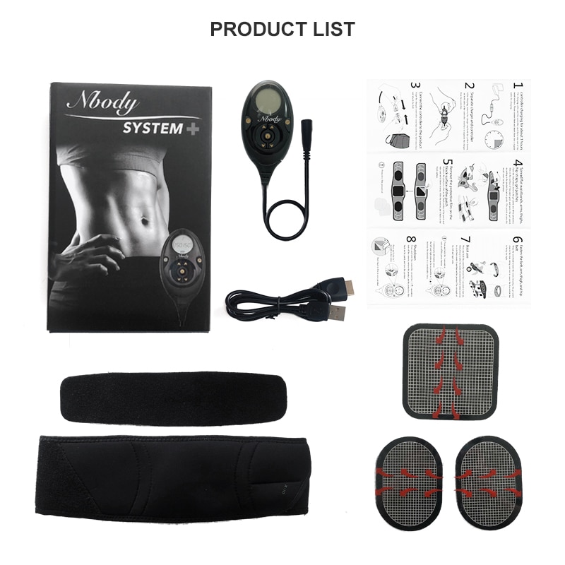 Abdominal Belt Electrical Muscle Stimulator EMS Massager Slimming Belt Fitness Massage ABS Trainer Electric Body Bauchtraining