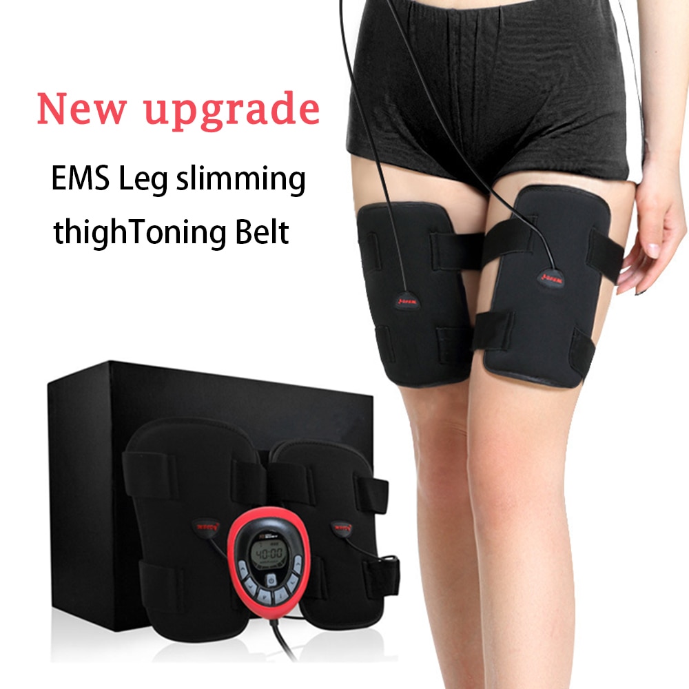 EMS Eletric Muscle Stimulator Thigh Shaper Bands Leg Massager Machine Slimming Belt Bodybuilding Weight Loss Electrostimulator