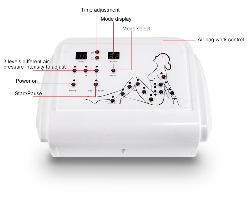 Professional 40 Air Bags Pressotherapy Compression Massager Presoterapia Machine Lymphatic Drainage Body Shaping Equipment