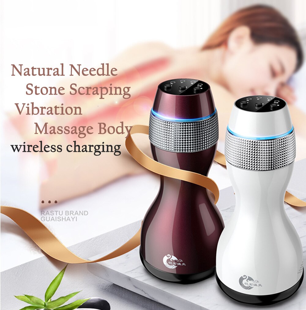 Rechargeable Electric Body Massage Anti Cellulite Scraping Guasha Infrared Heating Vibration Meridian Massage Health Care