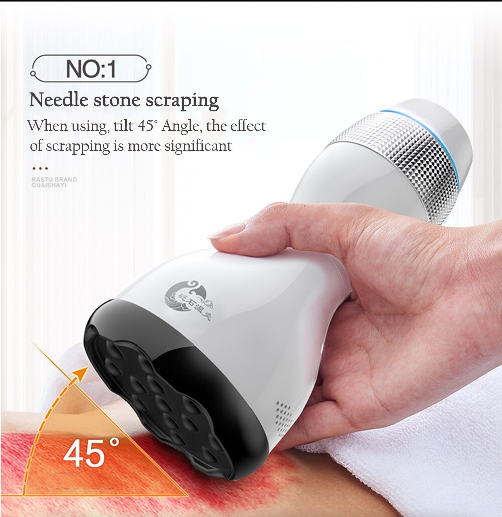Rechargeable Electric Body Massage Anti Cellulite Scraping Guasha Infrared Heating Vibration Meridian Massage Health Care
