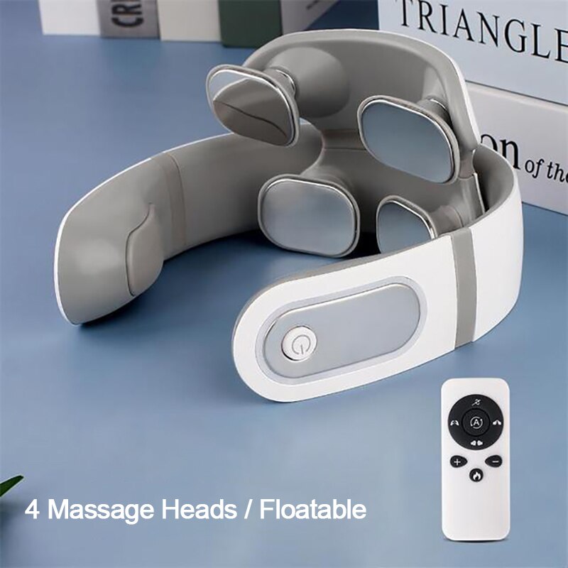 TENS Pulse Vibration Shoulder Massage for Neck Pain Relief Health Care Relaxation Deep Tissue Cervical Neck Massager Machine