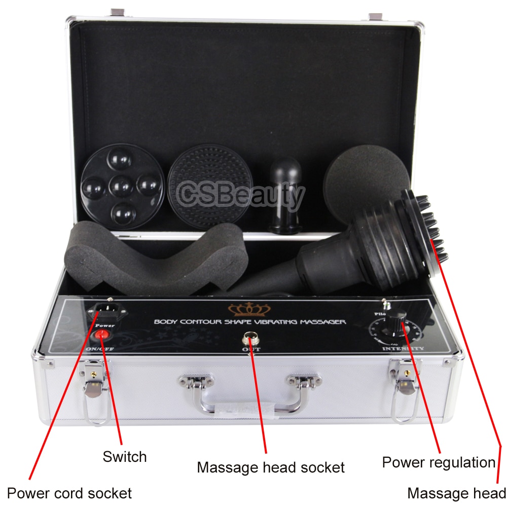 Portable G5 Back Massager Vibrator Electric Body Massage Slimming Vibration Machine for Home Use Weight Loss Massager 6 Probe