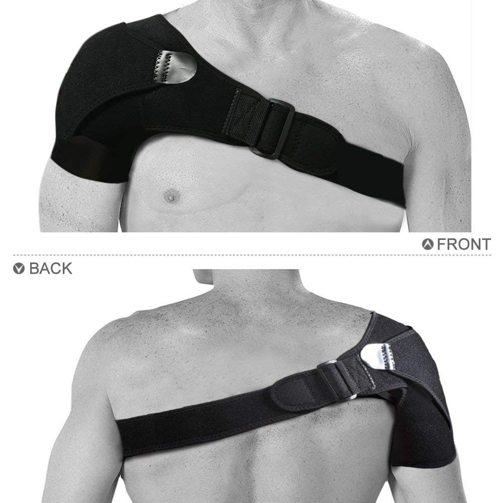 Shoulder Brace with Pressure Pad  Neoprene Shoulder Support Shoulder Pain Ice Pack Shoulder Compression Sleeve