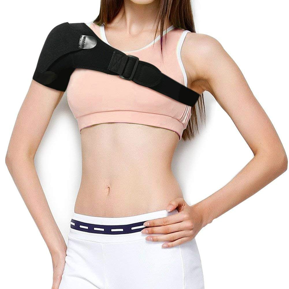 Shoulder Brace with Pressure Pad  Neoprene Shoulder Support Shoulder Pain Ice Pack Shoulder Compression Sleeve