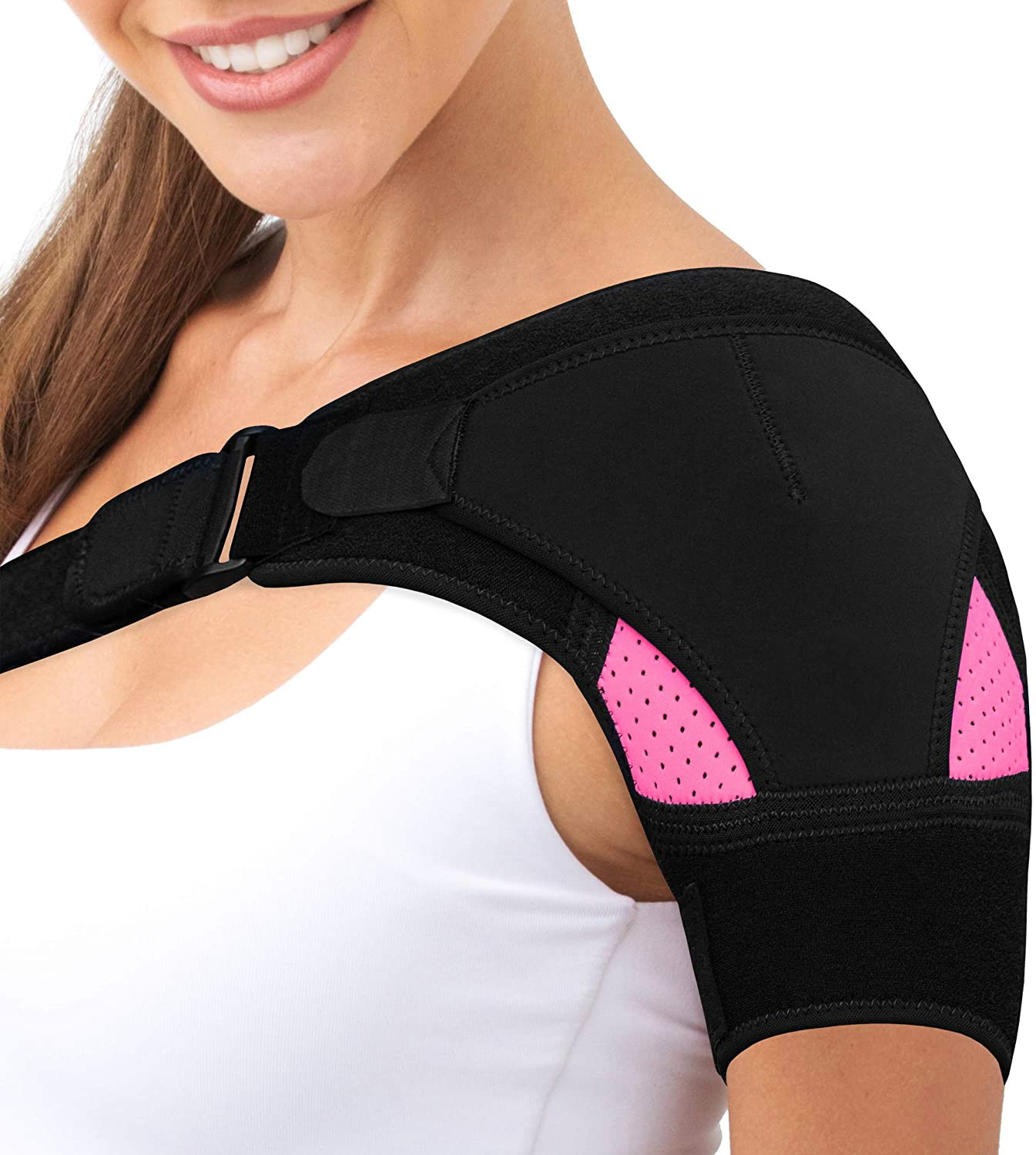 Shoulder Brace with Pressure Pad  Neoprene Shoulder Support Shoulder Pain Ice Pack Shoulder Compression Sleeve