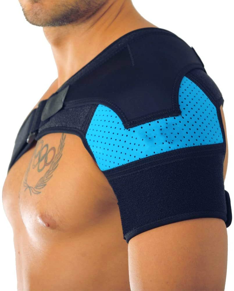 Shoulder Brace with Pressure Pad  Neoprene Shoulder Support Shoulder Pain Ice Pack Shoulder Compression Sleeve