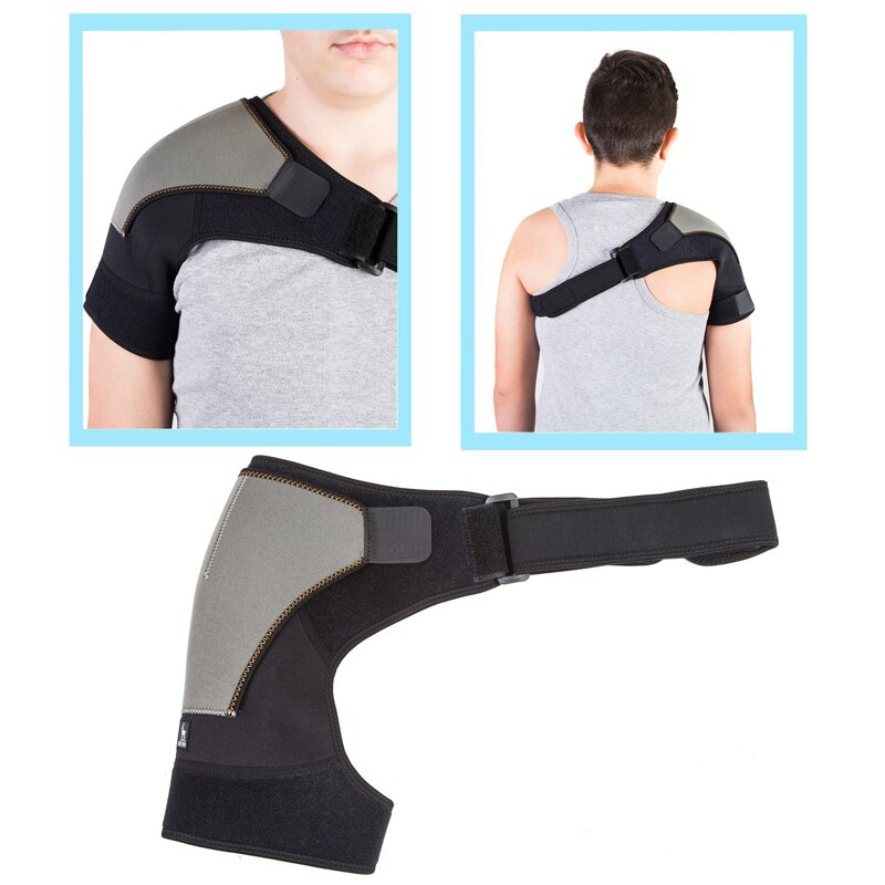 1Pc Adjustable Compression Shoulder Brace Support with Ice Pack Holder for Injury Prevent Sprain Soreness Tendinitis Bursitis