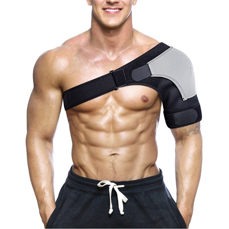 1Pc Adjustable Compression Shoulder Brace Support with Ice Pack Holder for Injury Prevent Sprain Soreness Tendinitis Bursitis