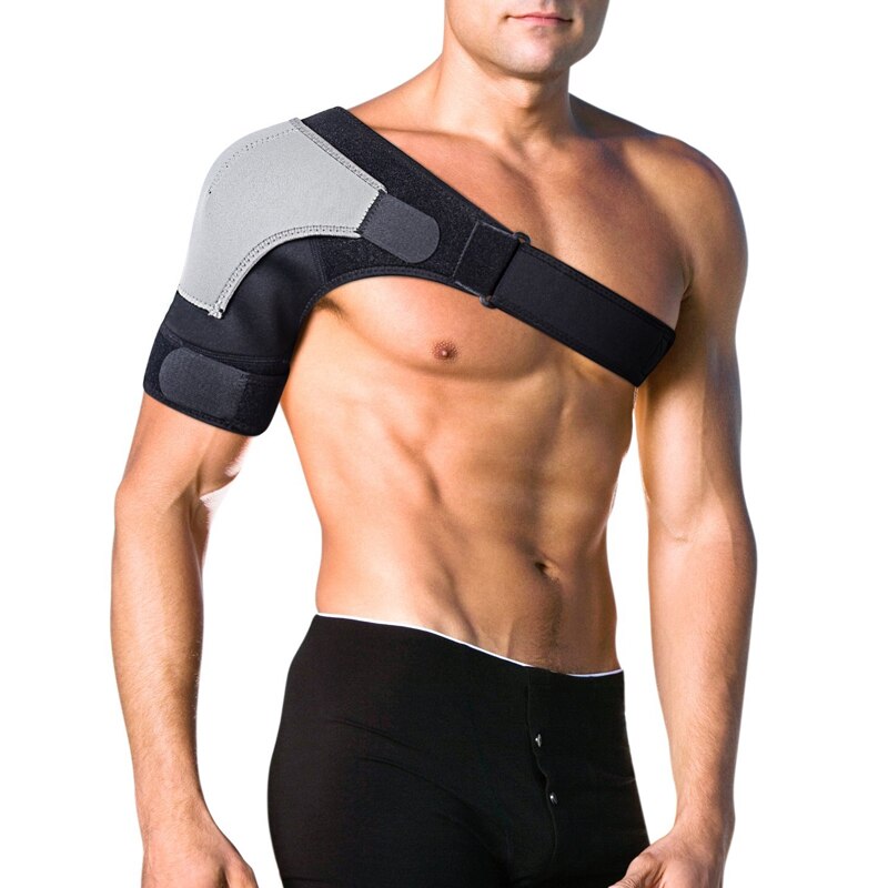 1Pc Adjustable Compression Shoulder Brace Support with Ice Pack Holder for Injury Prevent Sprain Soreness Tendinitis Bursitis