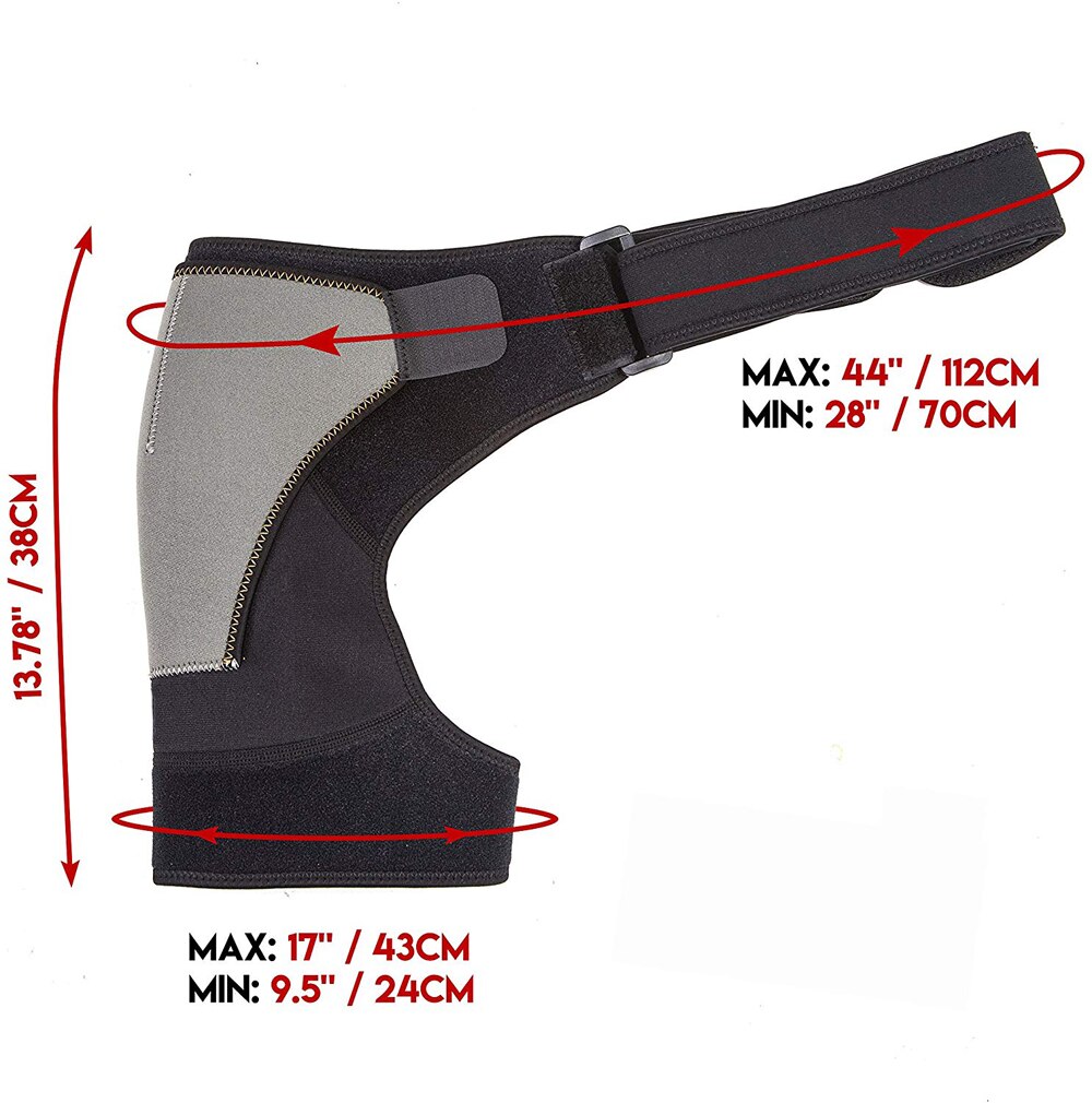 1Pc Adjustable Compression Shoulder Brace Support with Ice Pack Holder for Injury Prevent Sprain Soreness Tendinitis Bursitis 1Pc Adjustable Compression Shoulder Brace Support with Ice Pack Holder for Injury Prevent Sprain Soreness Tendinitis Bursitis