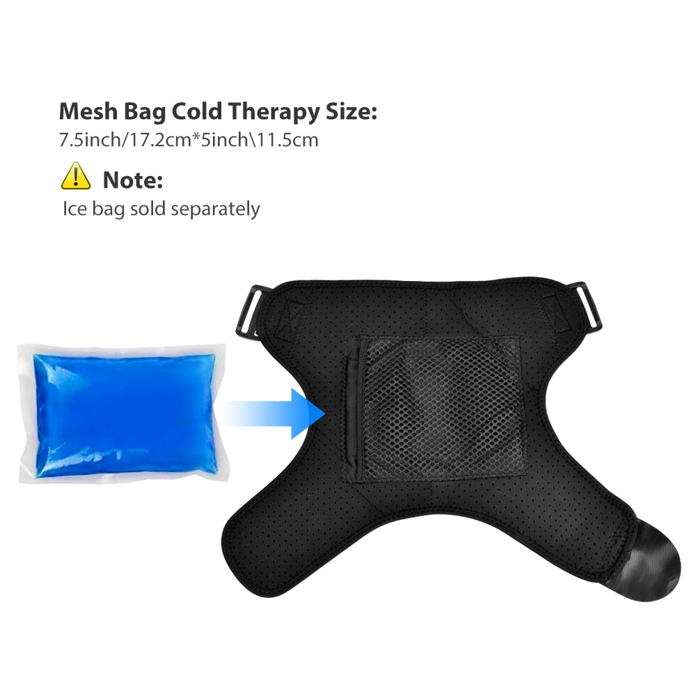 Heat Therapy Shoulder Brace Adjustable Shoulder Heating Pad for Frozen Shoulder Bursitis Tendinitis Strain Hot Cold Support Wrap