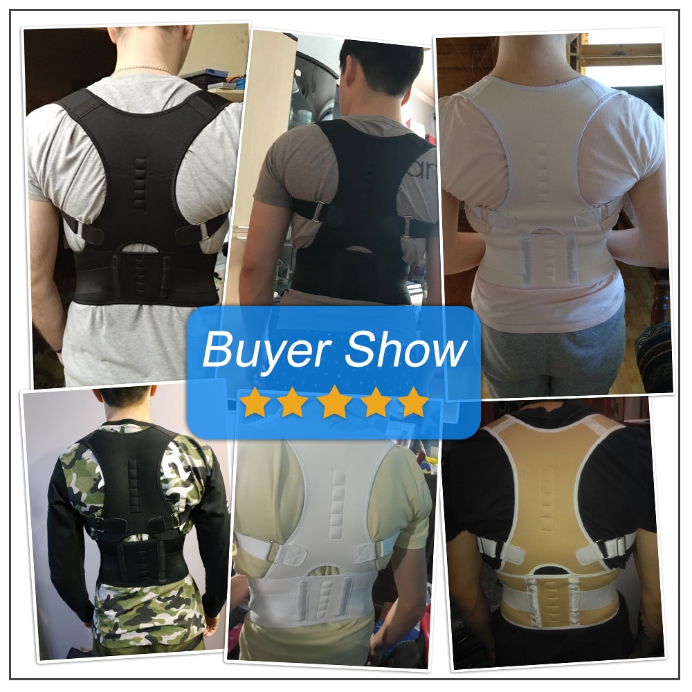 Magnetic Therapy Posture Corrector Brace Supporter Shoulder Back Support Belt Menwomen Braces and Support Belt Shoulder Posture