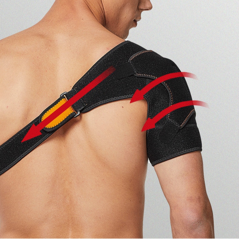 Adjustable Shoulder Protector Sports Single Shoulder Support Belt Warmer Brace Elastic Neoprene Bandage Pad Pain Relief Strap