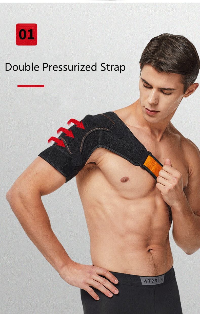 Adjustable Shoulder Protector Sports Single Shoulder Support Belt Warmer Brace Elastic Neoprene Bandage Pad Pain Relief Strap