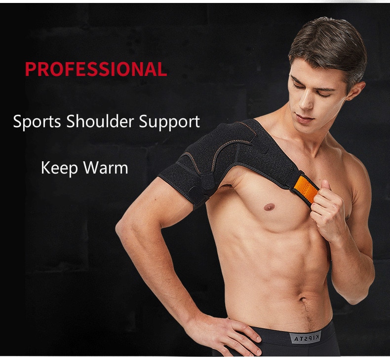 Adjustable Shoulder Protector Sports Single Shoulder Support Belt Warmer Brace Elastic Neoprene Bandage Pad Pain Relief Strap