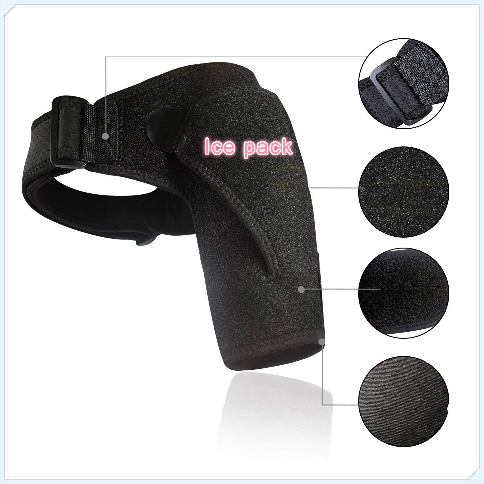 Shoulder Brace Support With Adjustable Strap Breathable Neoprene Shoulder Support