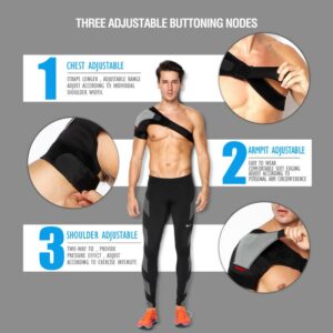 Adjustable Breathable Gym Sports Care Single Shoulder Support Back Brace Guard Strap Wrap Belt Band Pads Black Bandage Men&Women - Image 2