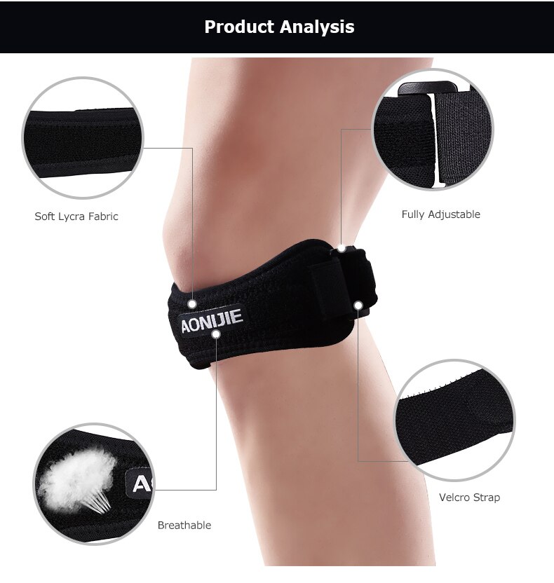 AONIJIE E4067 Adjustable Patella Knee Strap Brace Support Pad Pain Relief Band for Hiking Soccer Basketball Volleyball Squats