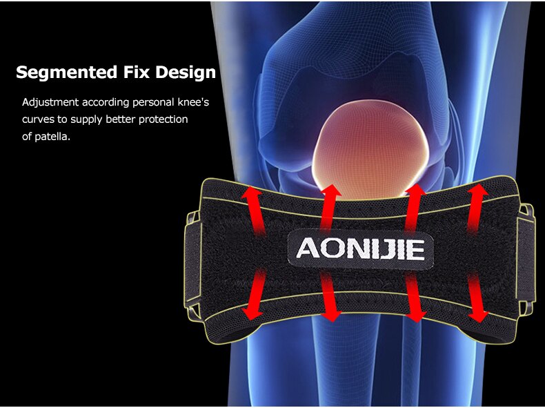 AONIJIE E4067 Adjustable Patella Knee Strap Brace Support Pad Pain Relief Band for Hiking Soccer Basketball Volleyball Squats