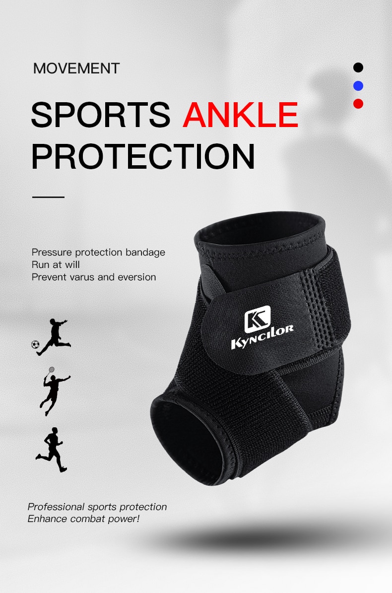 Kyncilor 1 PCS 3D Compression Ankle Strap Gym Ankle Support Brace Basketball Volleyball Fitness Heel Protector Sport Ankle Brace