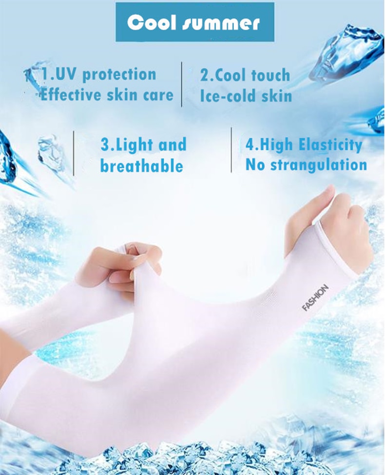 Arm Sleeve Sun Protection Ice Sleeves Bike Cycling For Men Women Silk Sunscreen Cover Hand Outdoor Sports Mangas рукава втулка Arm Sleeve Sun Protection Ice Sleeves Bike Cycling For Men Women Silk Sunscreen Cover Hand Outdoor Sports Mangas рукава втулка